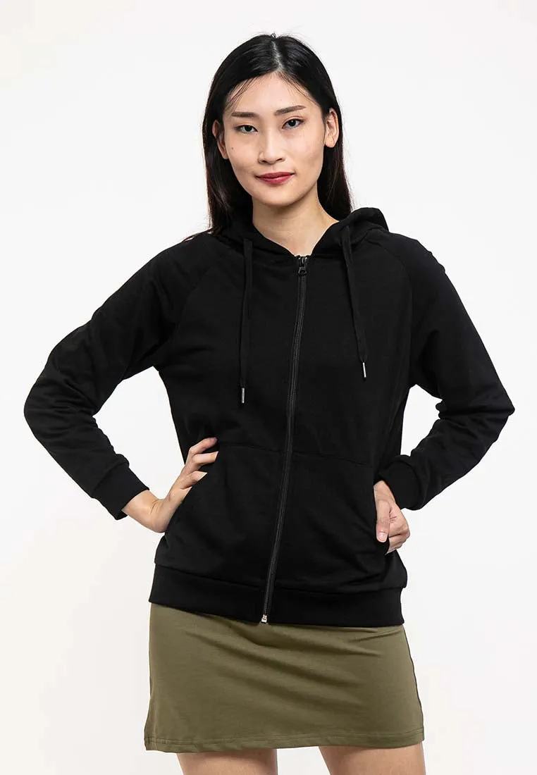 Forest Ladies Stretchable Sweatshirt Cotton Terry Hoodie Women Jacket | Jaket Perempuan - 830108