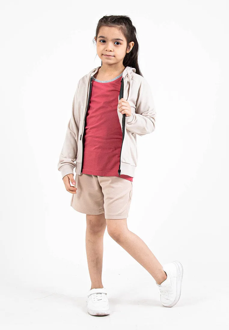 Forest Unisex Kids Stretchable Sweatshirt Cotton Terry Hoodie Kids Jacket | Jaket Budak - FK3000