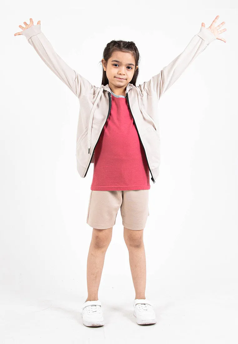 Forest Unisex Kids Stretchable Sweatshirt Cotton Terry Hoodie Kids Jacket | Jaket Budak - FK3000