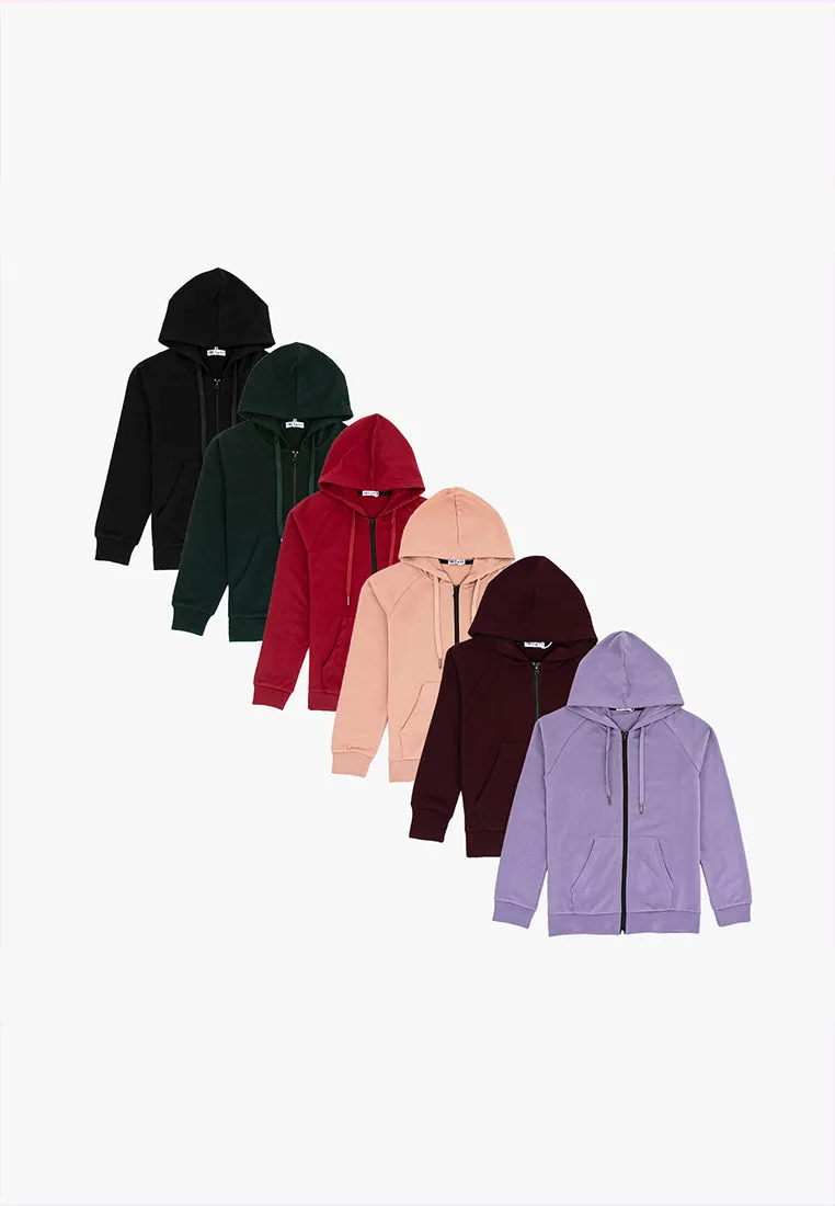 Forest Unisex Kids Stretchable Sweatshirt Cotton Terry Hoodie Kids Jacket | Jaket Budak - FK3000