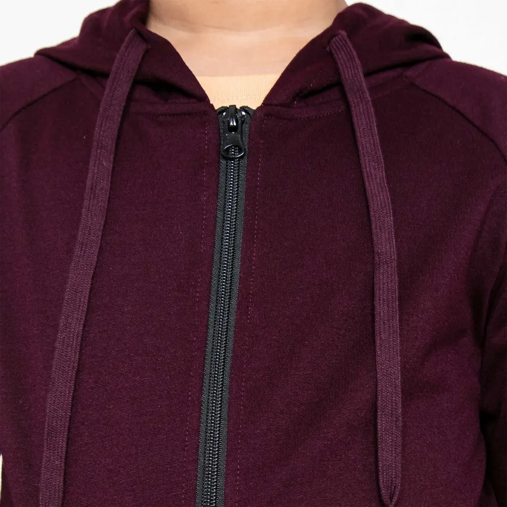 Forest Unisex Kids Stretchable Sweatshirt Cotton Terry Hoodie Kids Jacket | Jaket Budak - FK3000