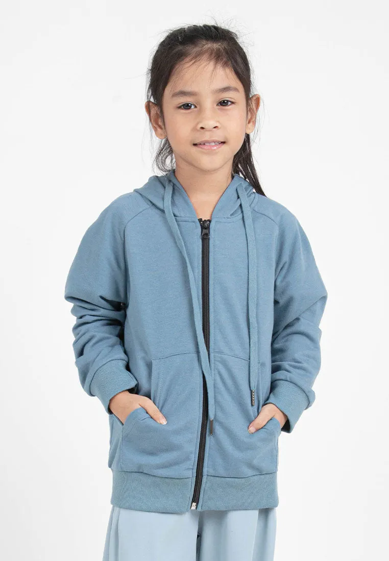 Forest Unisex Kids Stretchable Sweatshirt Cotton Terry Hoodie Kids Jacket | Jaket Budak - FK3000
