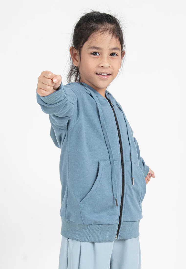Forest Unisex Kids Stretchable Sweatshirt Cotton Terry Hoodie Kids Jacket | Jaket Budak - FK3000