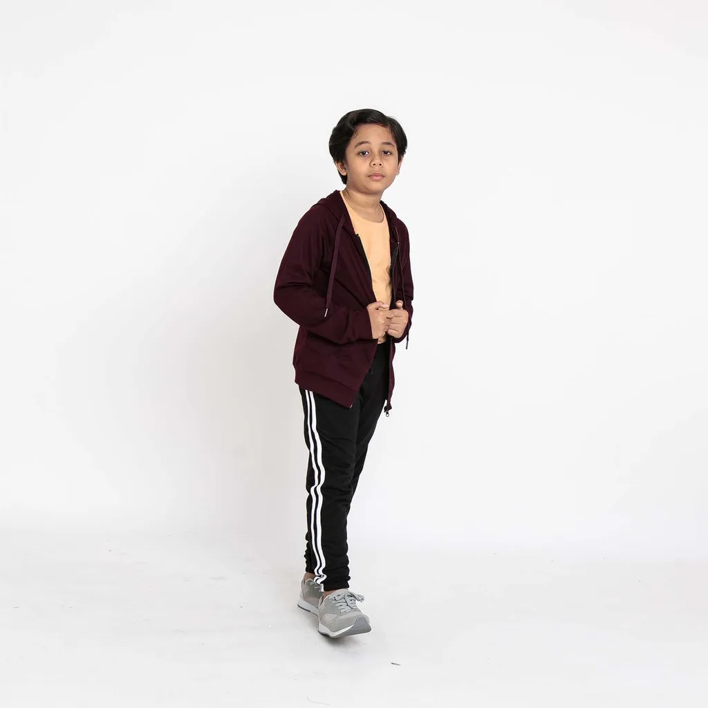 Forest Unisex Kids Stretchable Sweatshirt Cotton Terry Hoodie Kids Jacket | Jaket Budak - FK3000