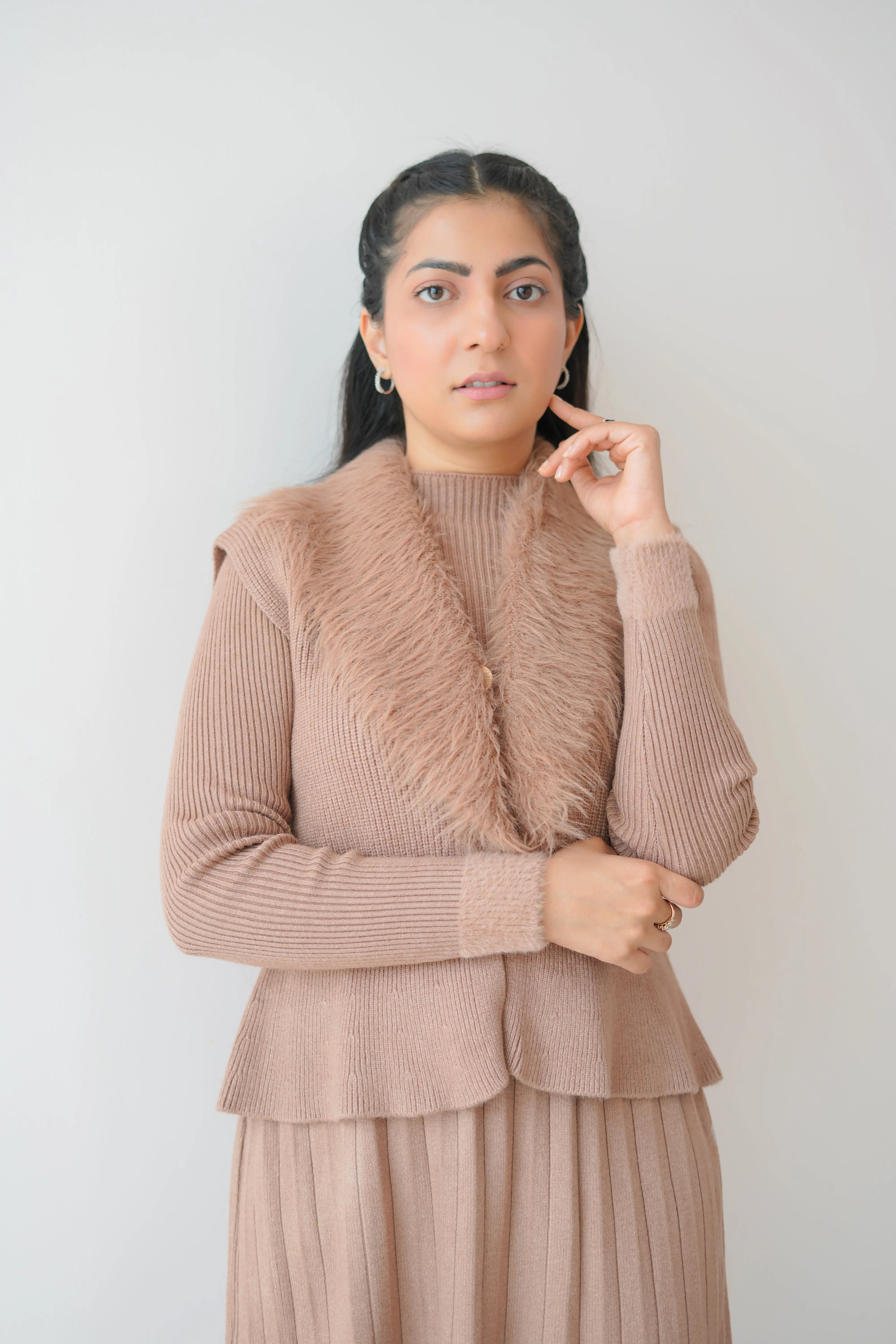 Fur winter dress