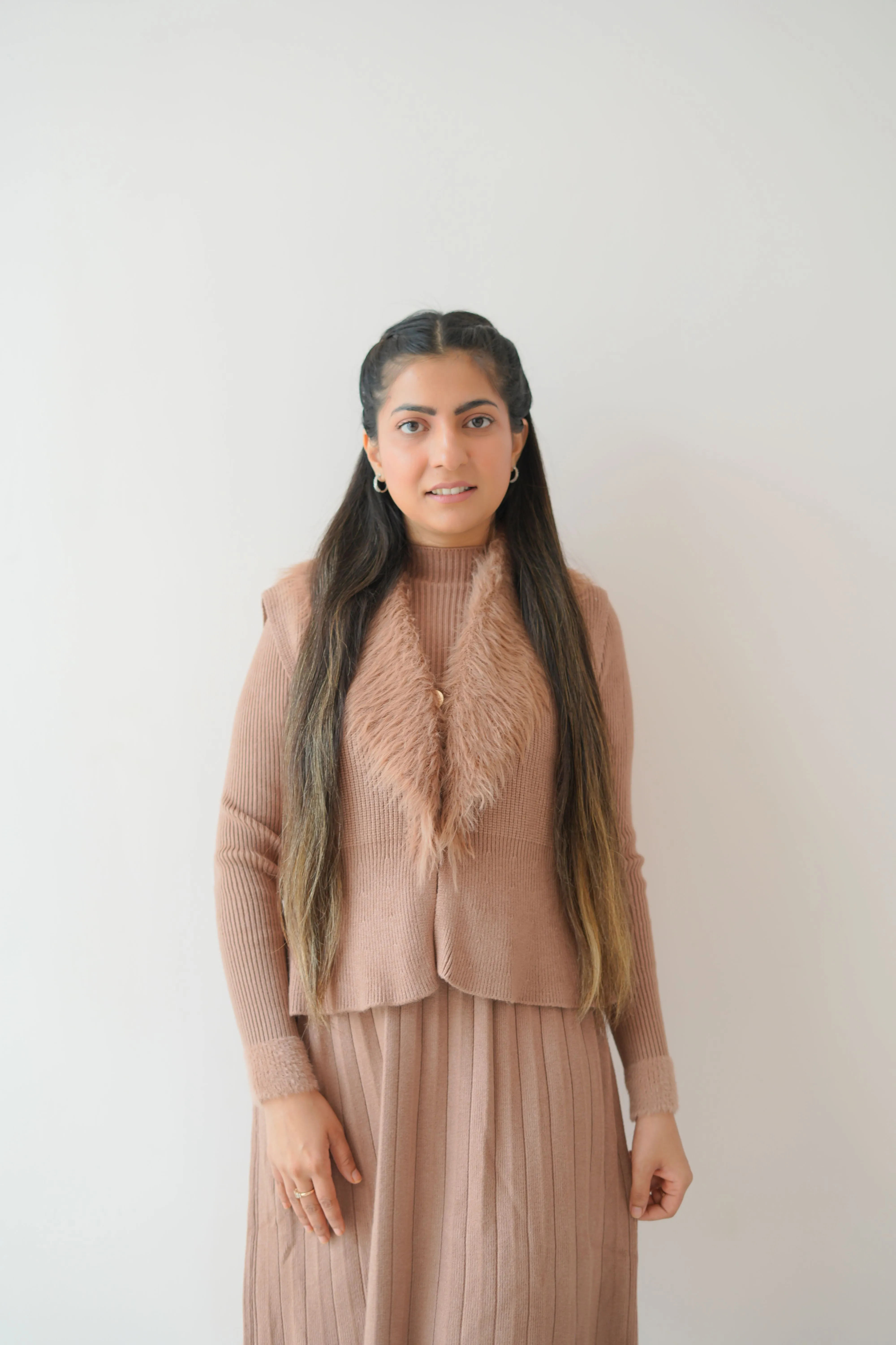 Fur winter dress
