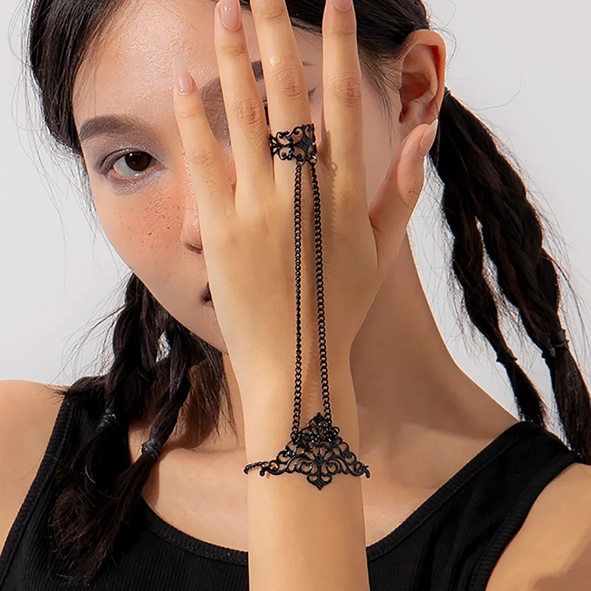 Gothic Diablo Cutout Cuff Bracelet