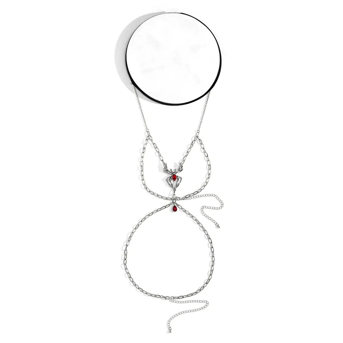 Gothic Halloween Metal Spider Chain Leg Chain - Women's Sexy Cosplay Body Jewelry