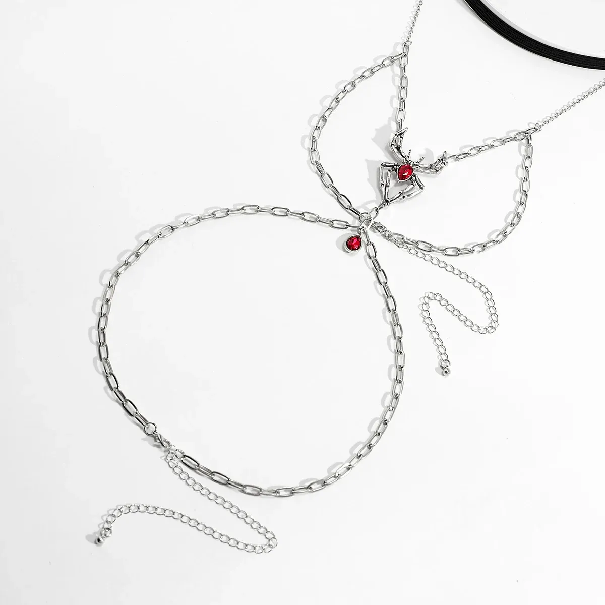 Gothic Halloween Metal Spider Chain Leg Chain - Women's Sexy Cosplay Body Jewelry