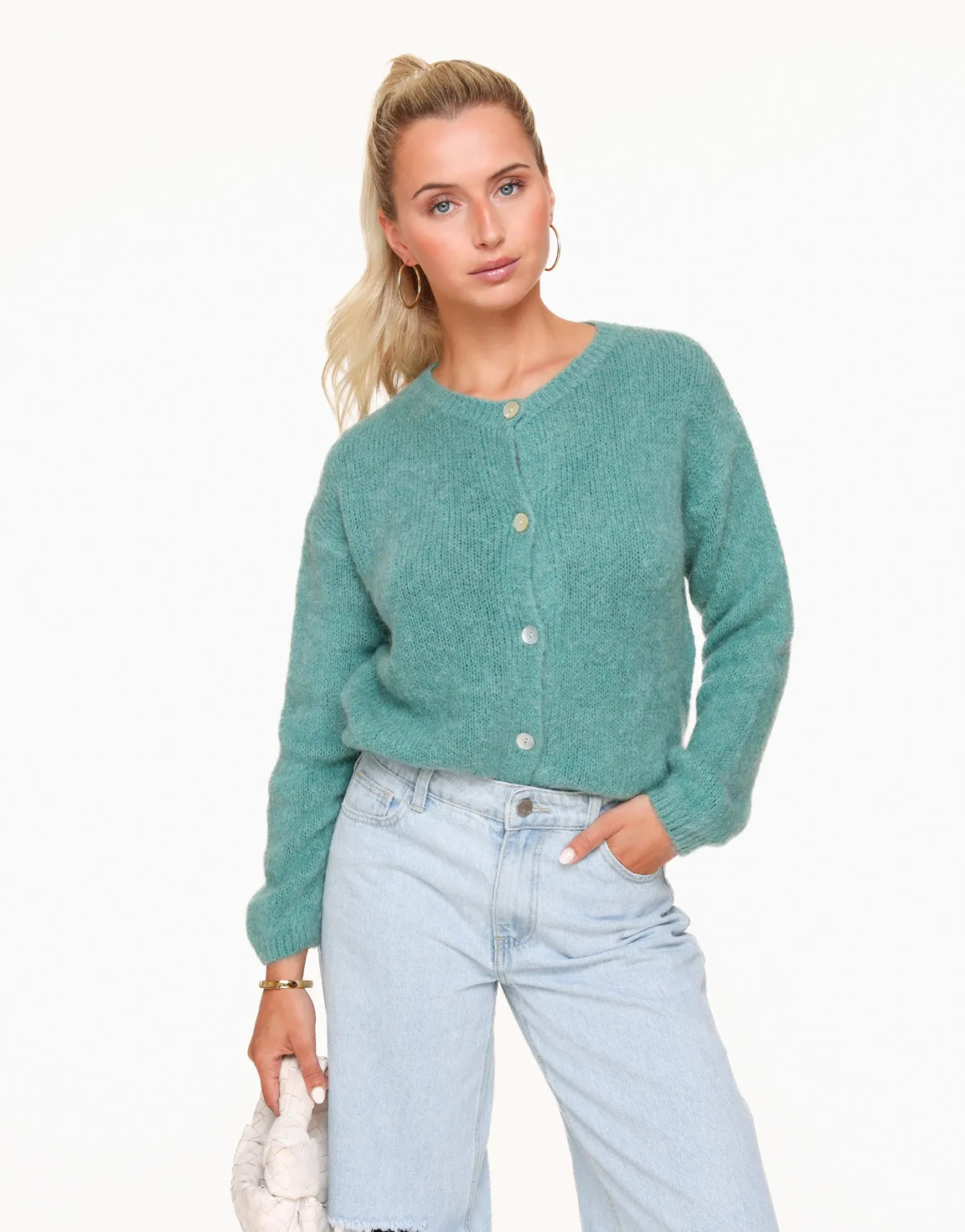 Groene Gebreide - Vest