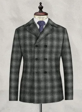 Harris Tweed Scot Gray Pea Coat