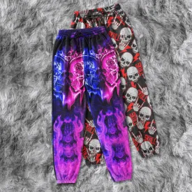 Heart Skull Gothic Combo Women's Casual Pants