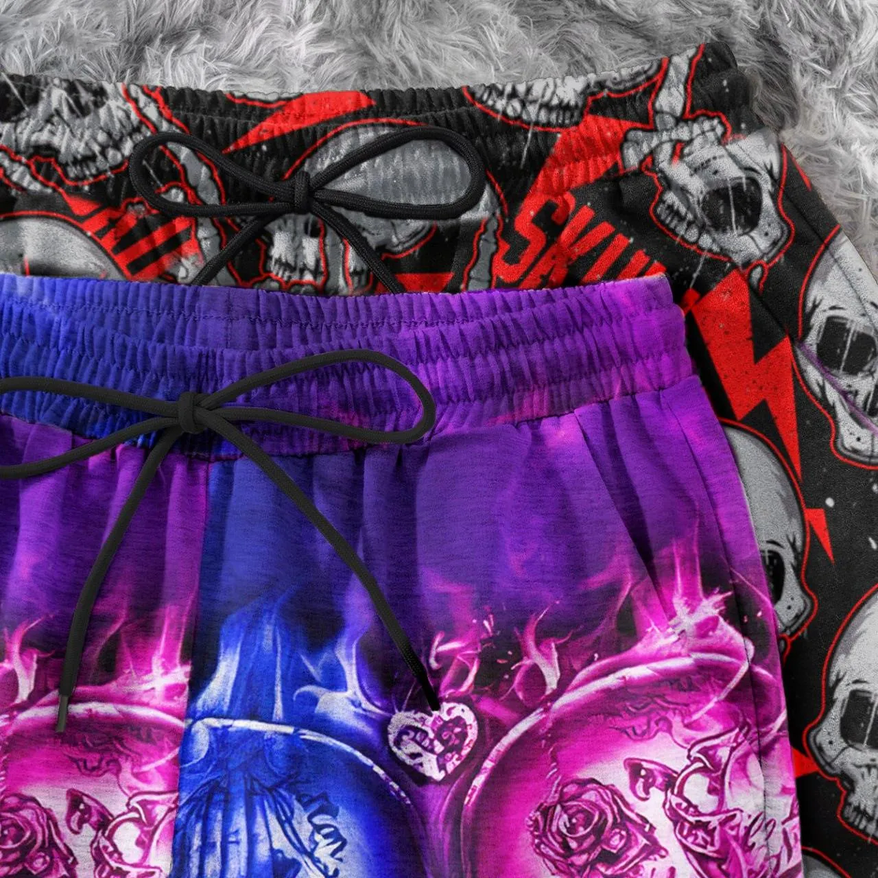 Heart Skull Gothic Combo Women's Casual Pants