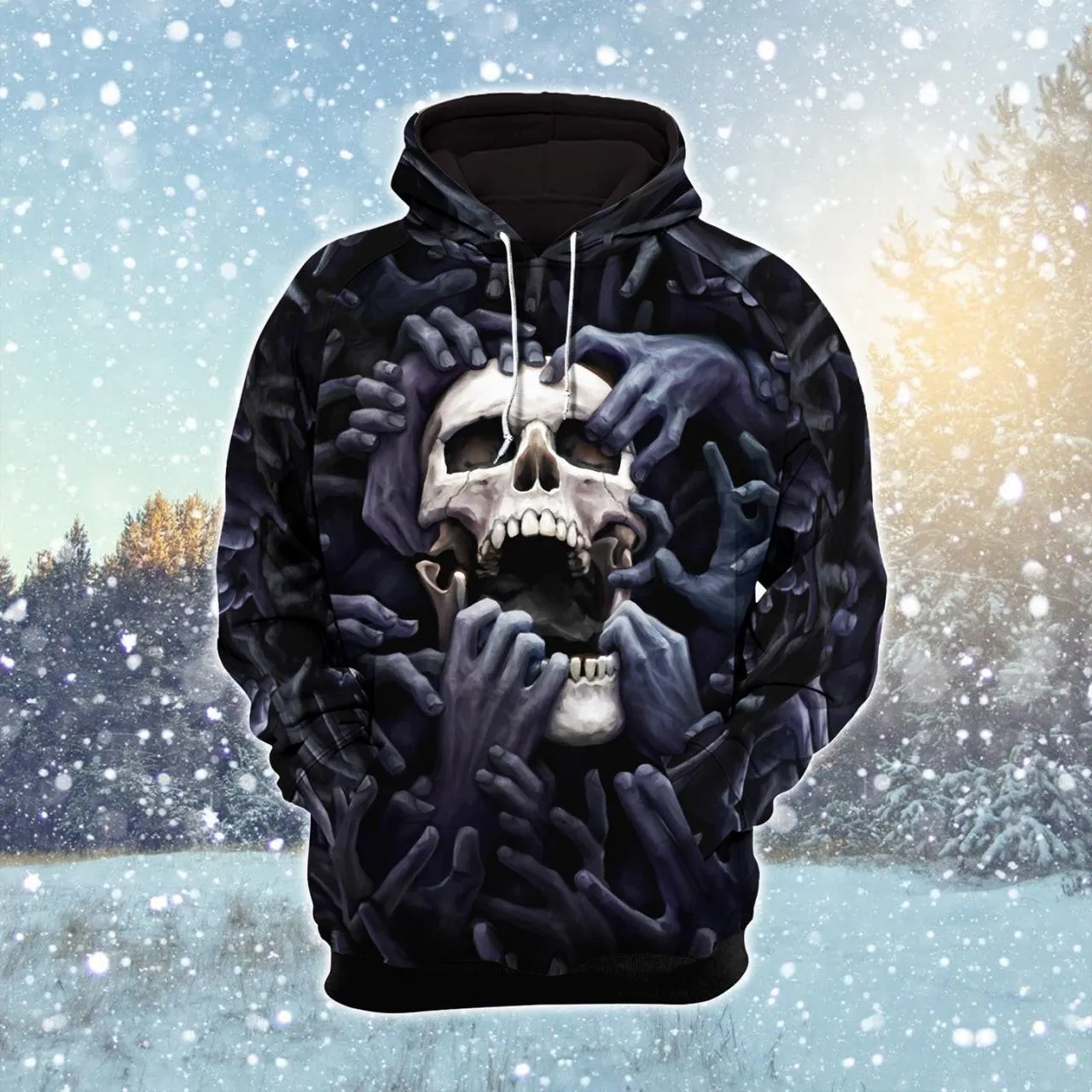 Horor Skull Hands Combo Hoodie and Leggings