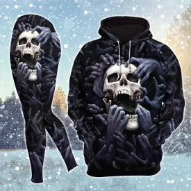 Horor Skull Hands Combo Hoodie and Leggings