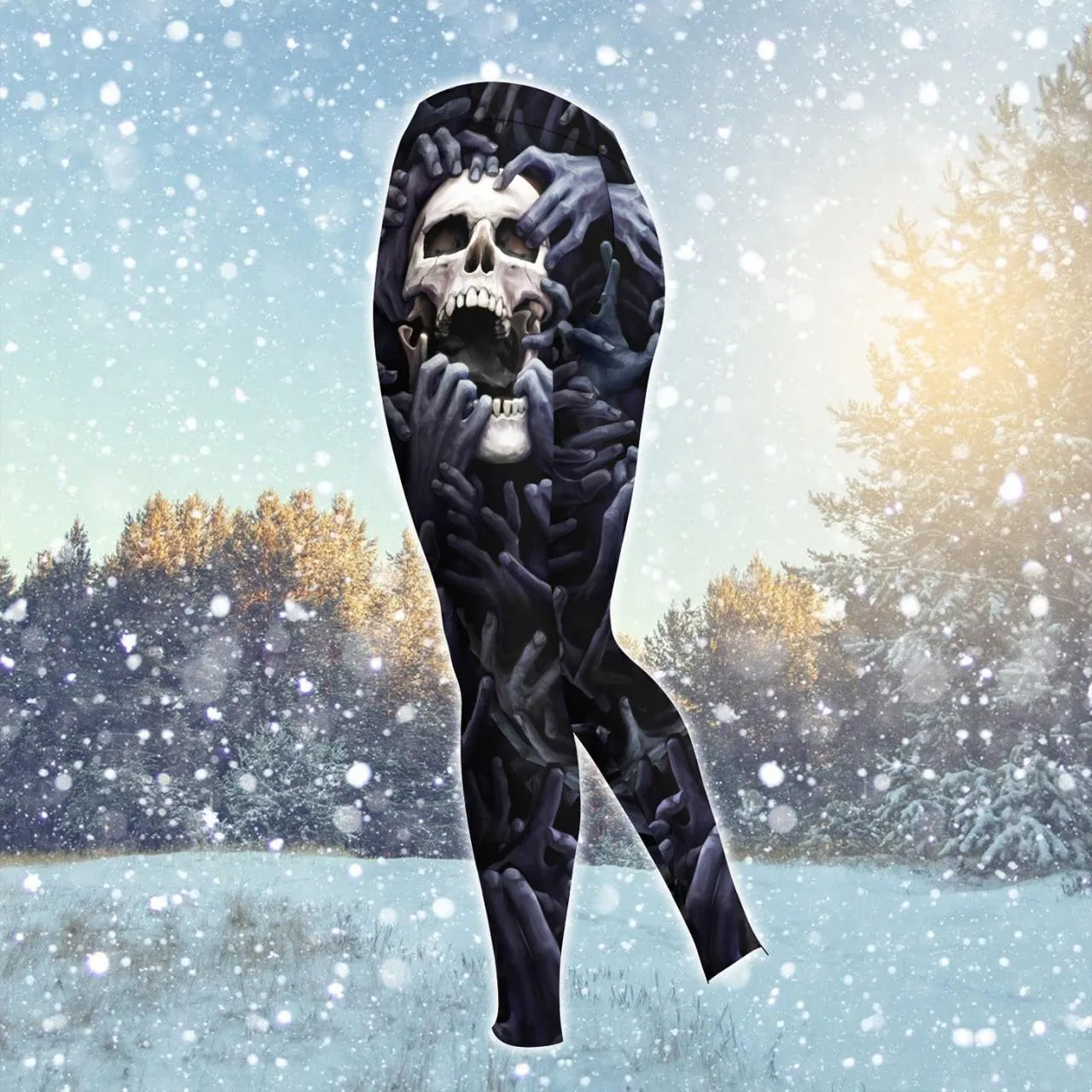 Horor Skull Hands Combo Hoodie and Leggings