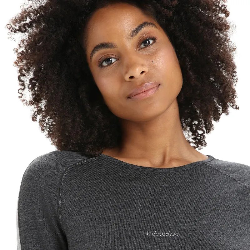 icebreaker Merino Base Layer Women's 260 Zoneknit™ Merino Long Sleeve Crewe Thermal Top - Jet Heather