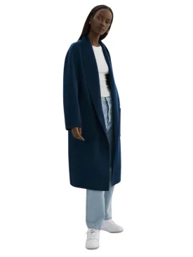 Lamarque Thara Shawl Collar Wool Coat- Midnight Blue