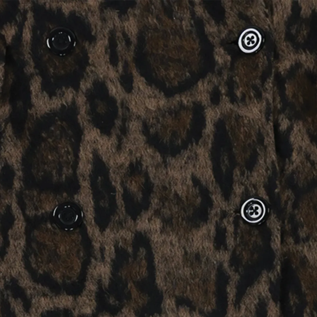 Leopard Wool Coat