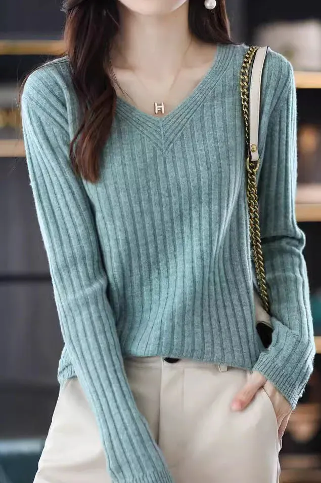 Long Sleeve Knitted Base Layer Top
