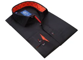MEN'S FITTED SHIRT EUROPEAN MADE | BLACK | B44