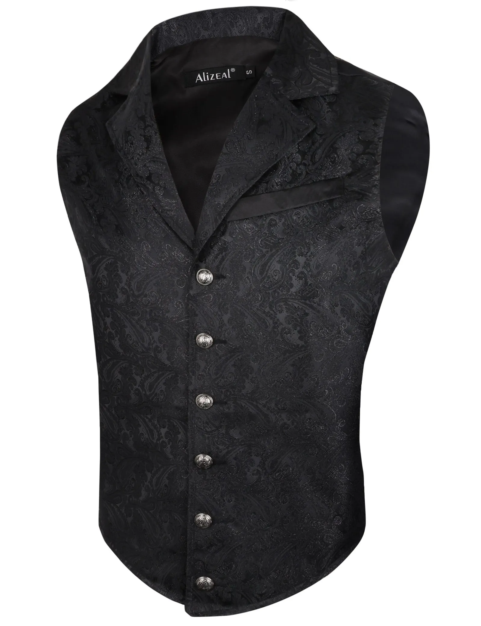 Men's Paisley Suit Vest Victorian Floral Steampunk Gothic Waistcoat ,196