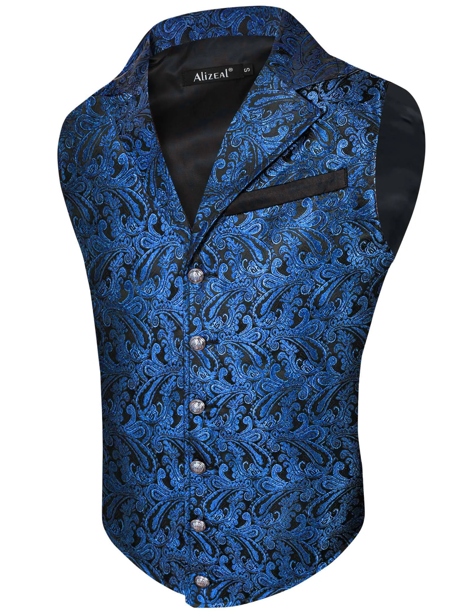 Men's Paisley Suit Vest Victorian Floral Steampunk Gothic Waistcoat ,196
