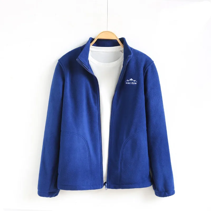 Moisture Wicking Hoodie Coat Men's and Women's Autumn and Winter Fleece Shell Jacket Cardigan Jacket