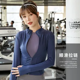 Moisture Wicking Hoodie Coat Women's Spring and Autumn Zipper Running Casual Top