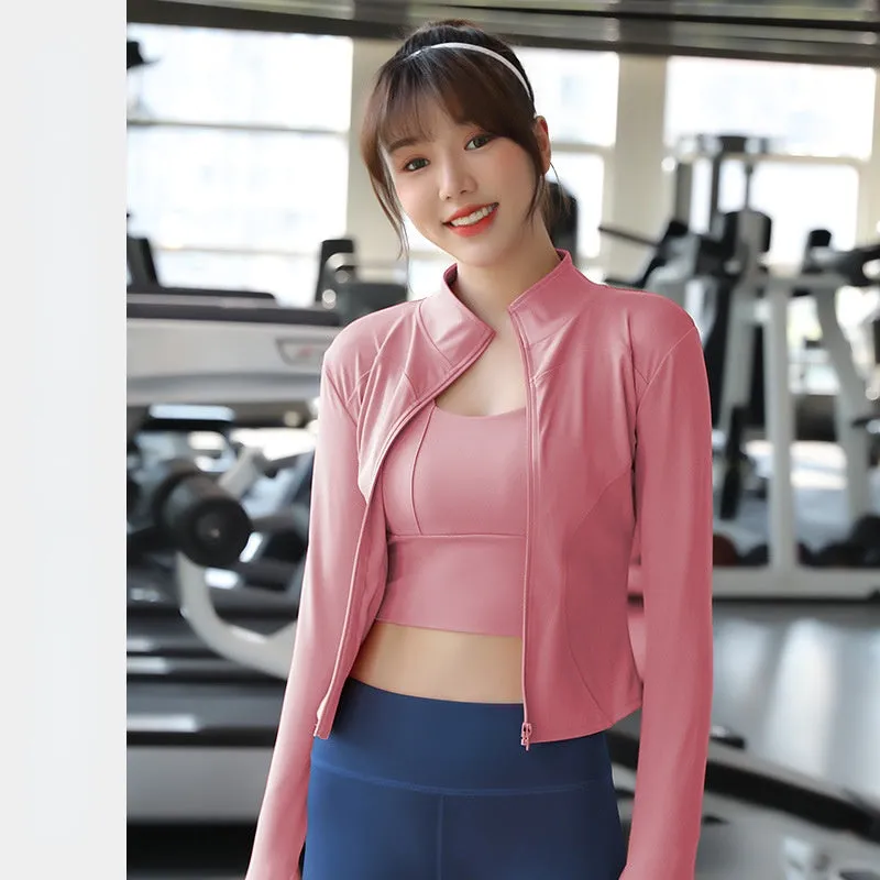 Moisture Wicking Hoodie Coat Women's Spring and Autumn Zipper Running Casual Top