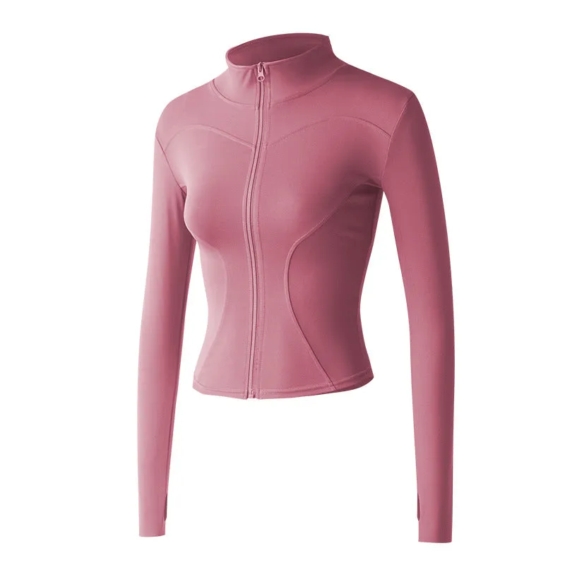 Moisture Wicking Hoodie Coat Women's Spring and Autumn Zipper Running Casual Top