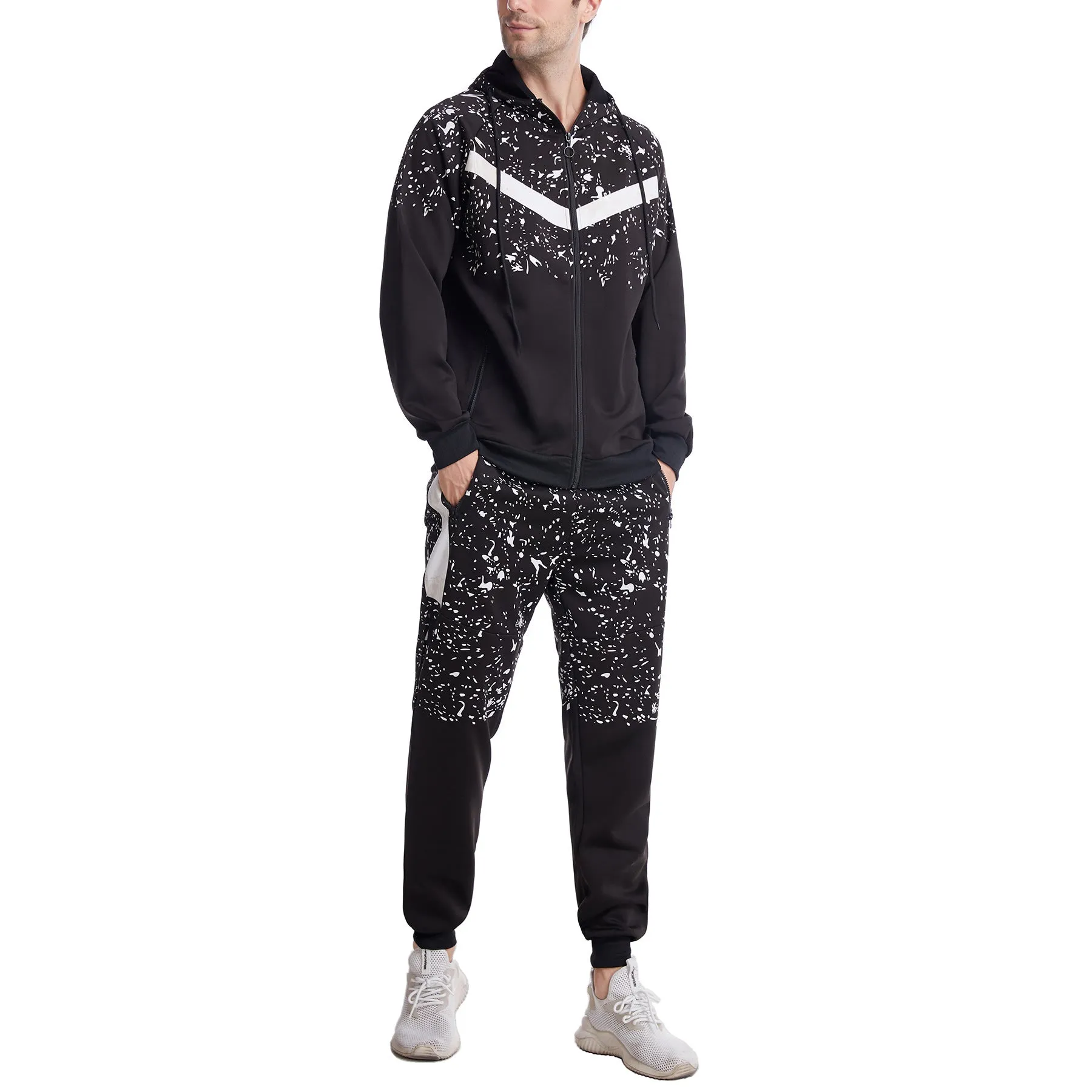 Moisture Wicking Hoodie Top and Trousers Two-Piece Set
