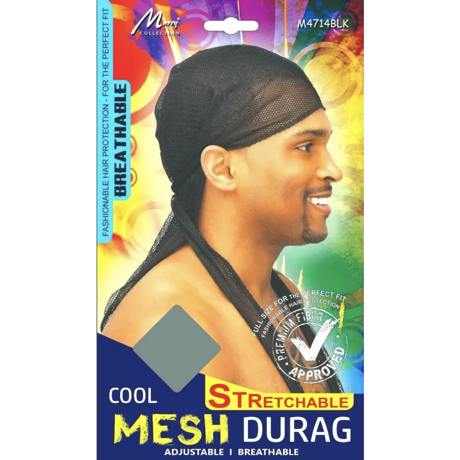 Murry Collection Stretchable Cool Mesh Durag No M4714BLK