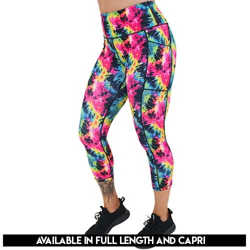 Neon Tie Dye Leggings