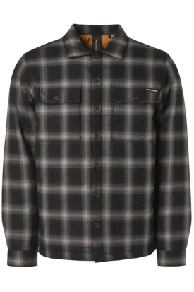 No Excess Button Check Jacket - Black