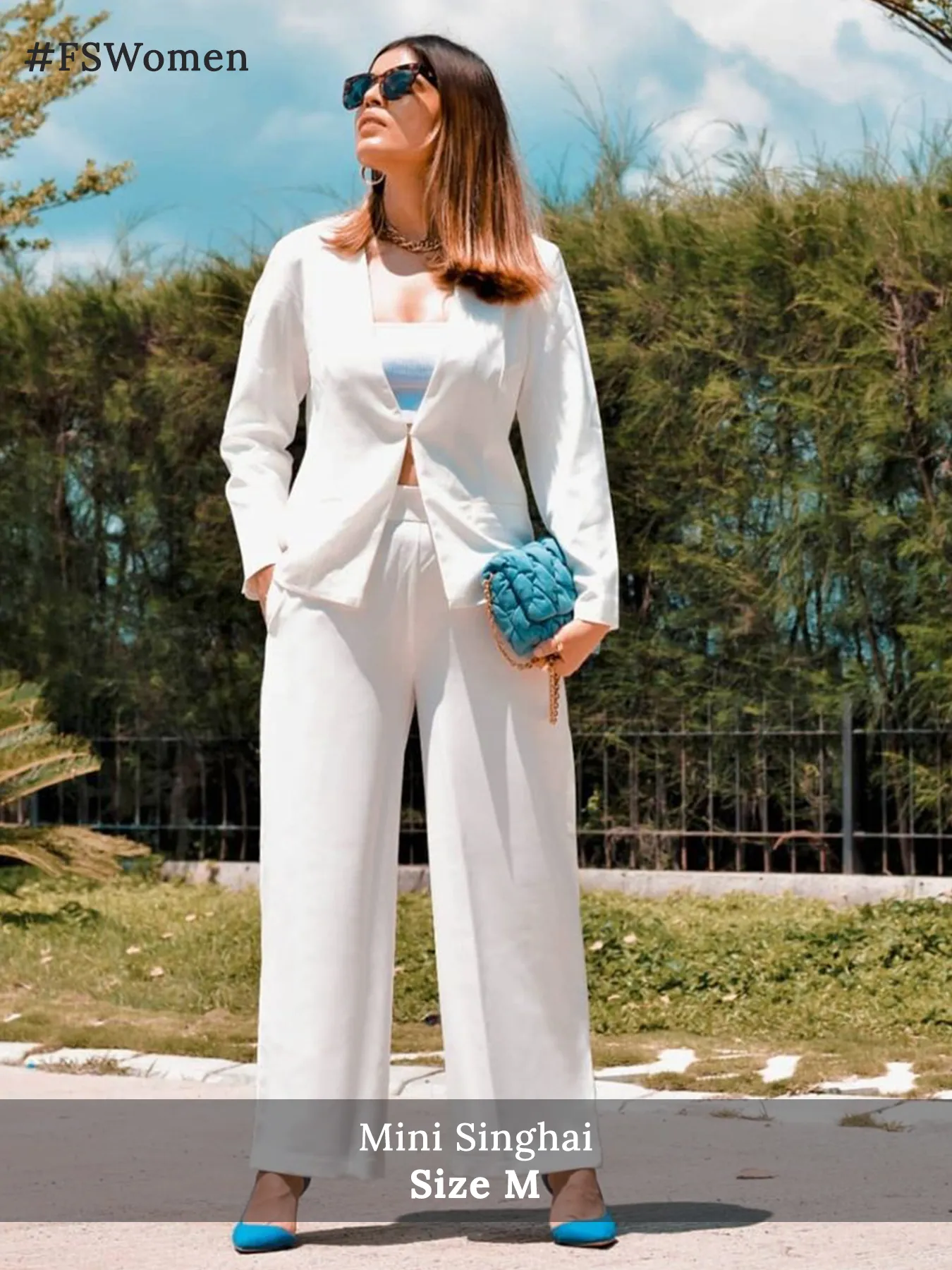 Open Front Blazer - White