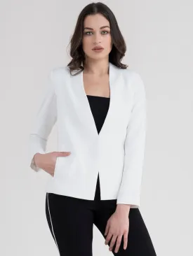 Open Front Blazer - White