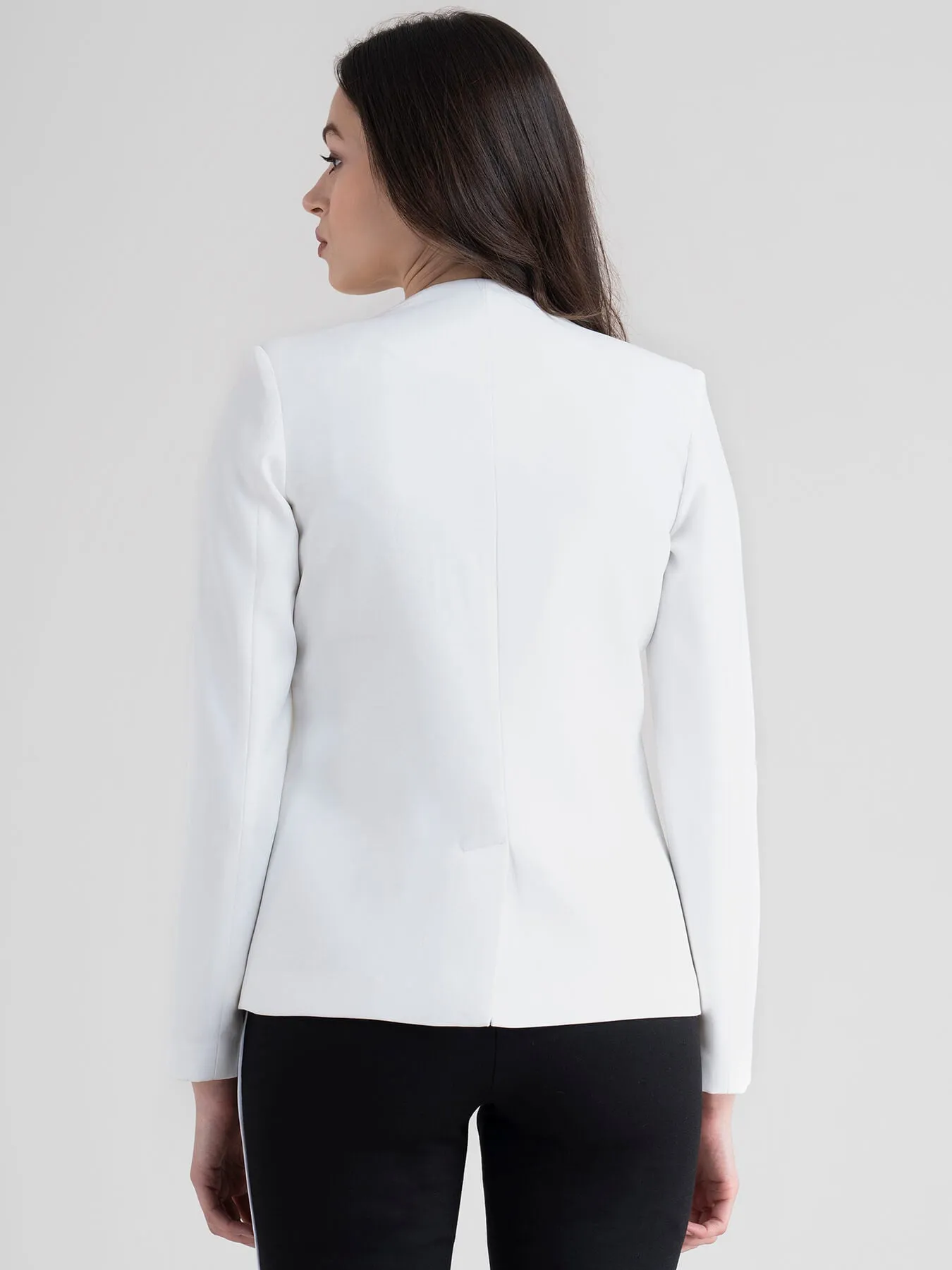 Open Front Blazer - White