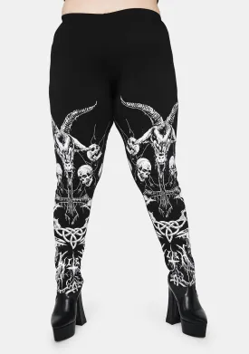 Our Lord Of Darkness Printed Leggings