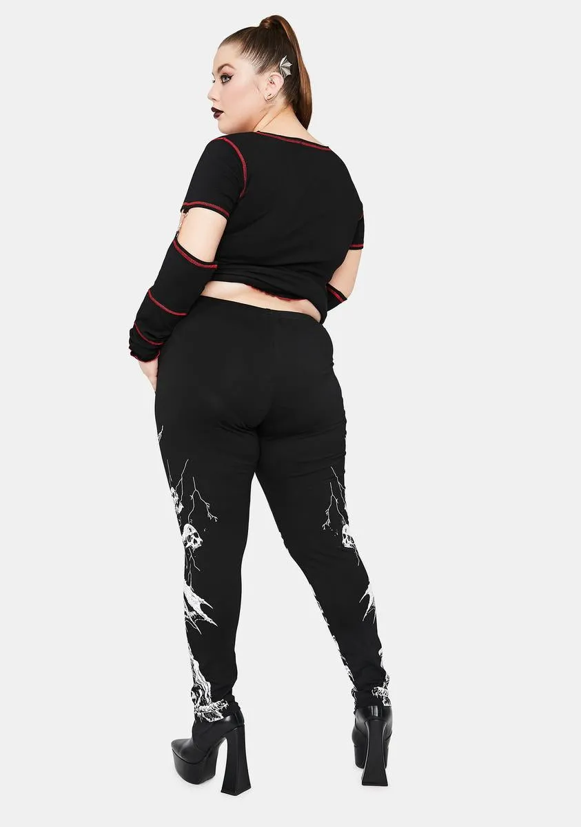 Our Lord Of Darkness Printed Leggings