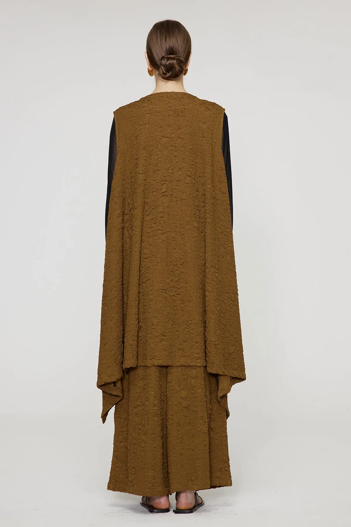 Oversize Vest And Wide Leg Two Set