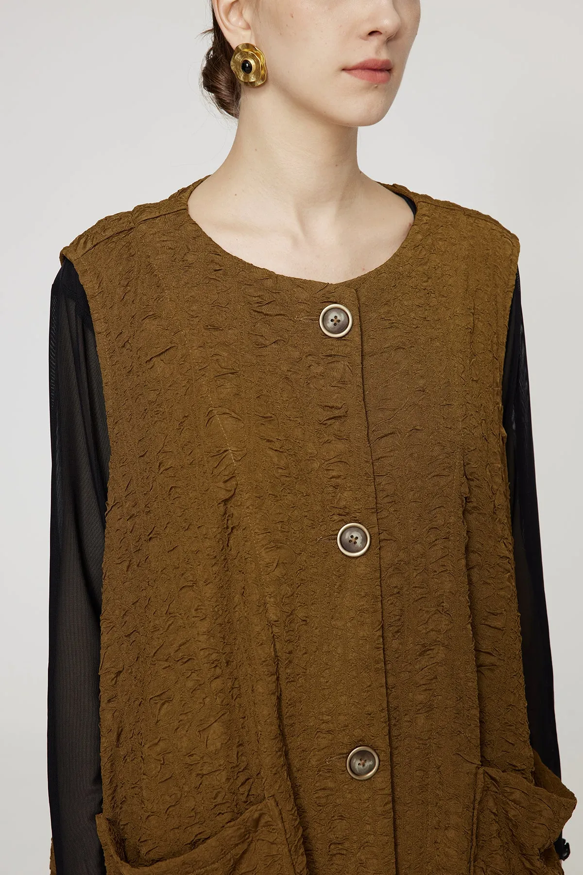 Oversize Vest And Wide Leg Two Set