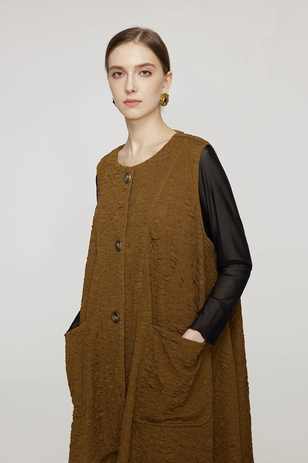 Oversize Vest And Wide Leg Two Set