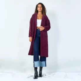 Oversized textured wool coat wholesale
