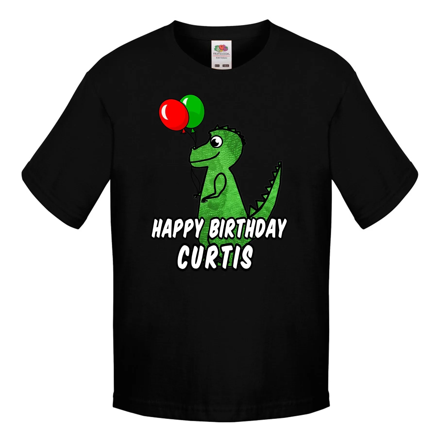 Personalized Dinosaur Birthday T-Shirt 4 Color Options