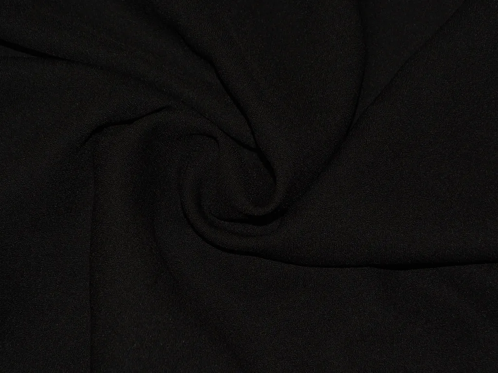 Plain Black Premium Georgette Fabric