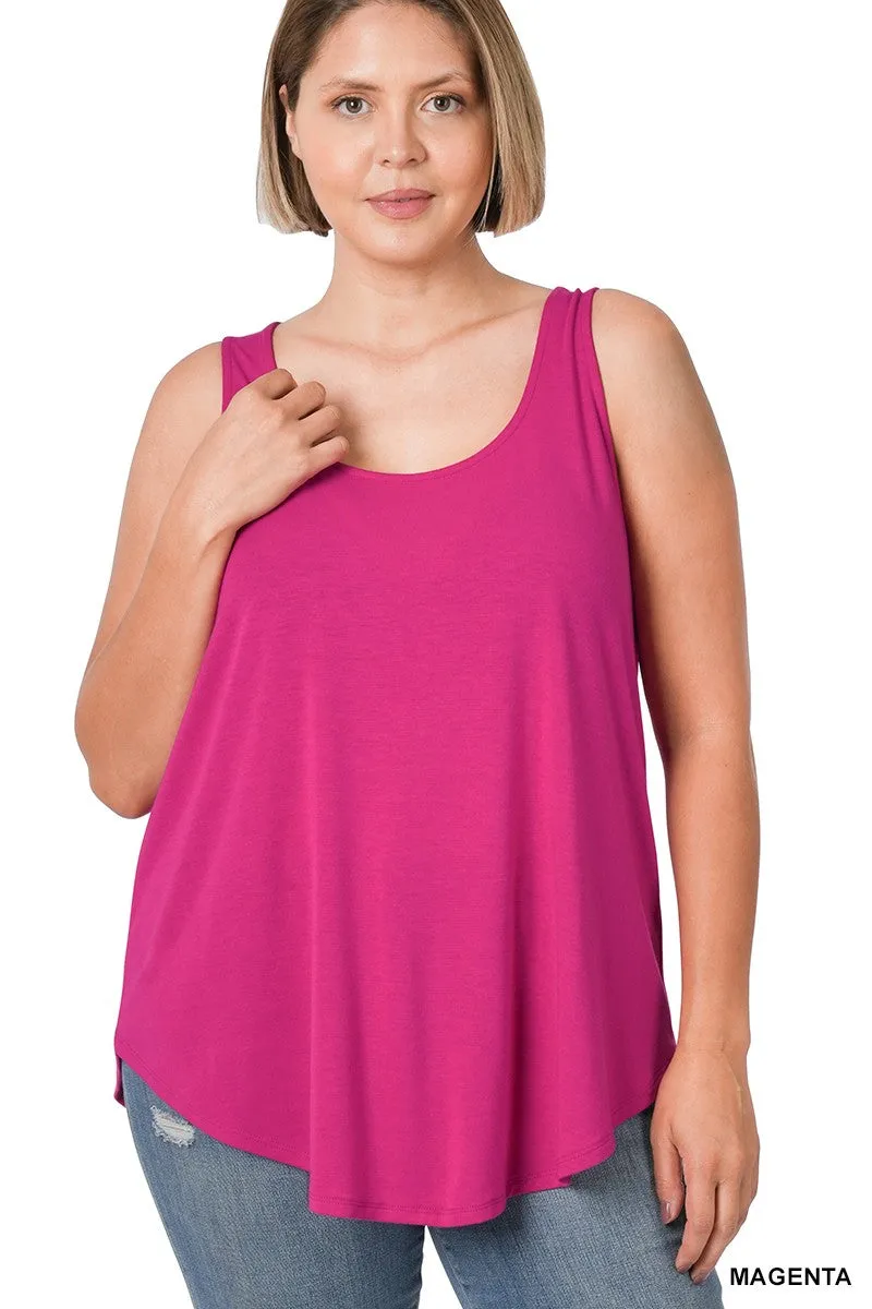 Plus Premium Fabric Sleeveless