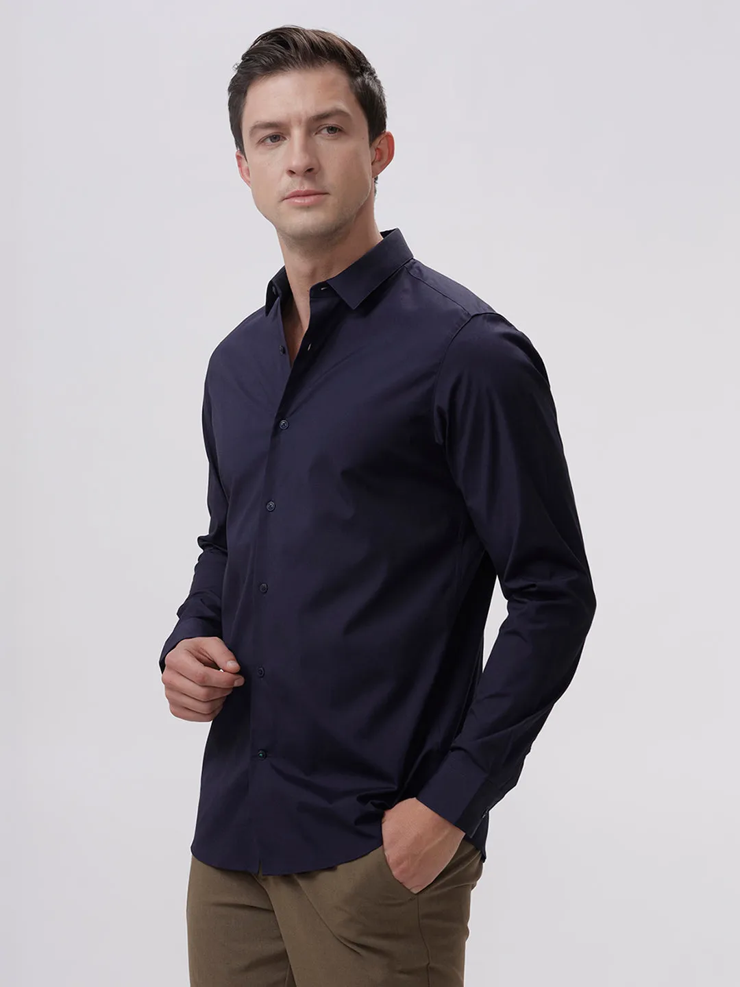 Powell Peacoat Slim Fit Cotton Shirt