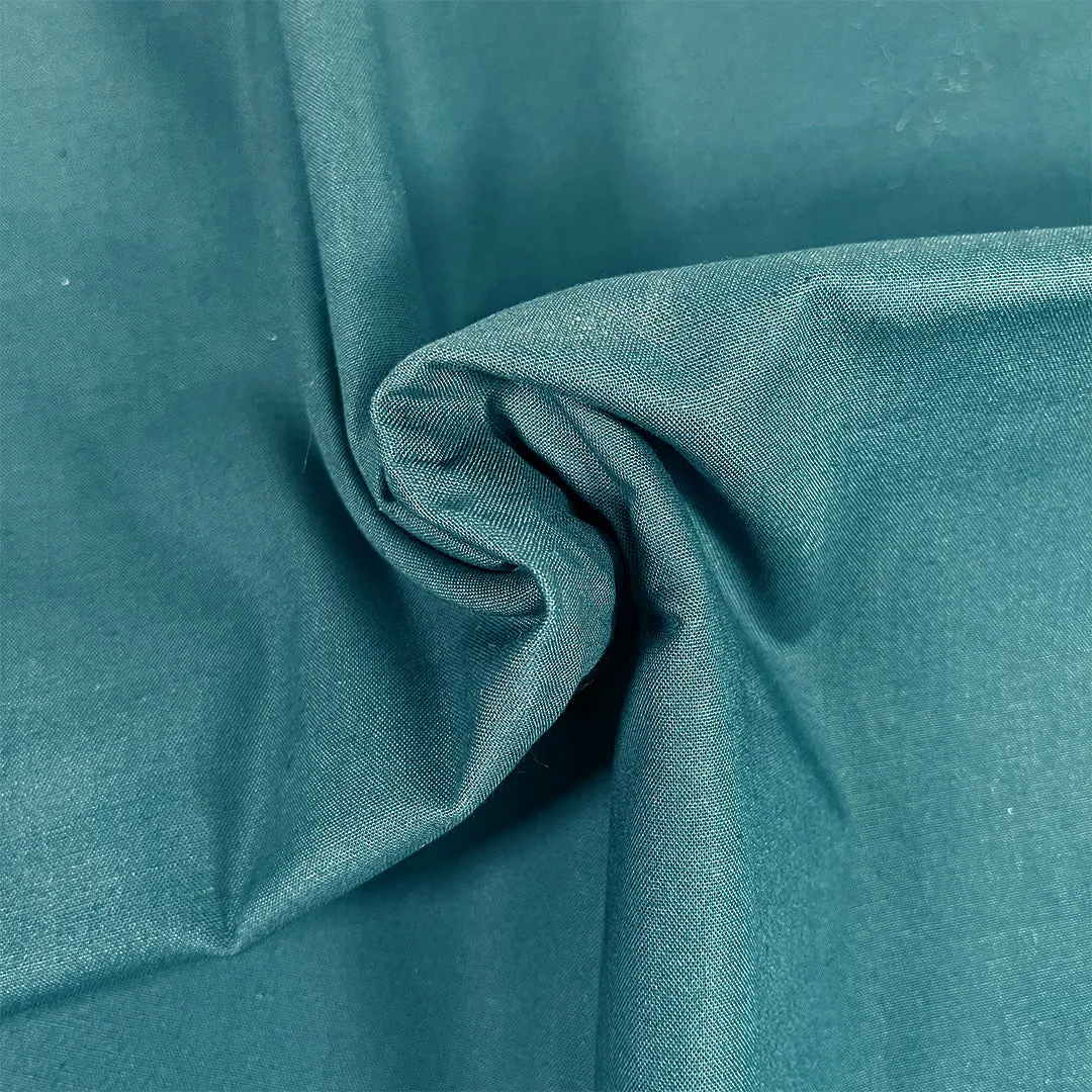 Premium Organic Cotton Solid Fabric, Teal