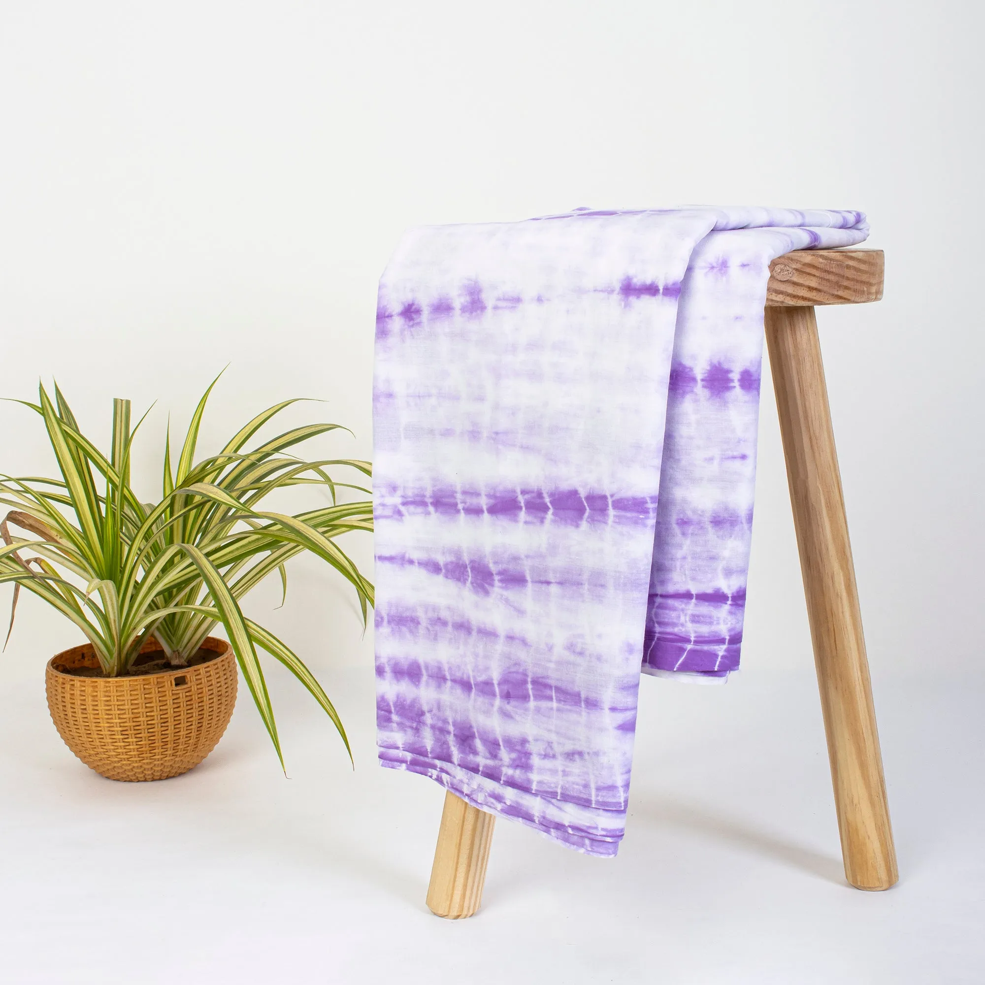 Premium Purple Shibori Cotton Fabric
